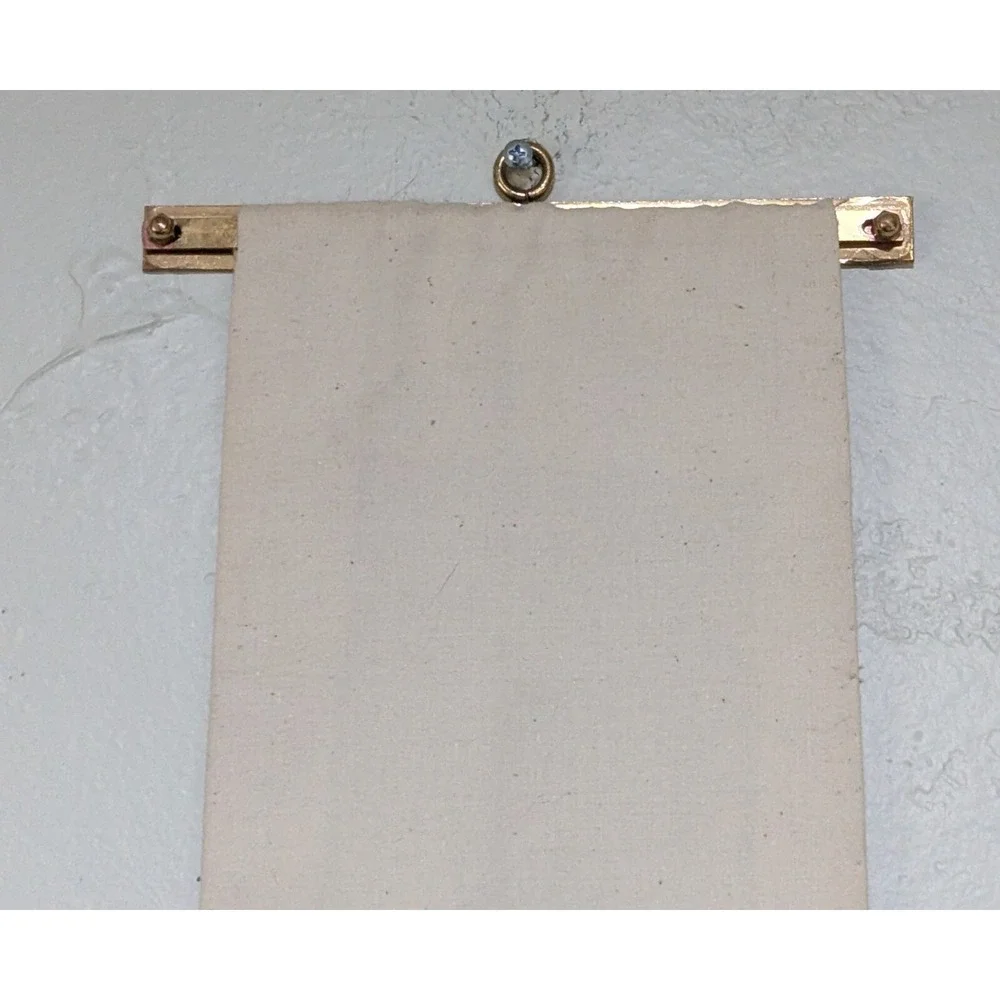 De‎ Grazia Style Vintage Needlepoint Bell Pull Cord w/Solid Brass Hanger